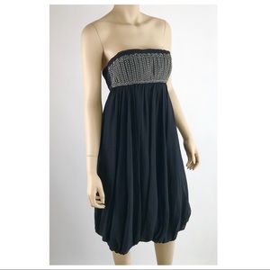 Vivienne Tam silk and embroidery bubble hem dress